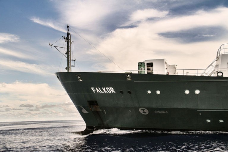 R /V Falkor continues acquiring data over the Sumatra trench and its storytelling corals. 