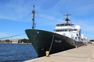 RV Falkor in port in St. Petersburg, FL 