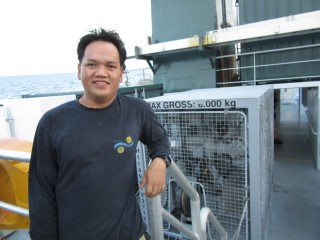 Engineering fitter Edwin makes everything from science instruments to ship parts work on board.