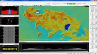 A screen shot of the sonar map for the area we're calling Falkor Bank.