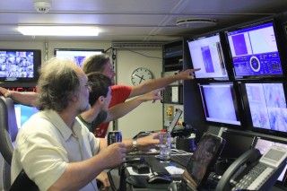 Scientists can see in real time when there is a change in the ocean water during a CTD deployment. This allows them to find the hydrothermal plumes at Loihi easily.