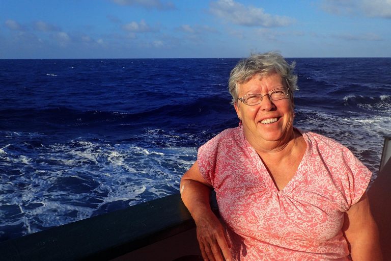 Joyce Miller is a multibeam mapping scientist currently onboard R/V Falkor. Once Falkor reaches the recently expanded area of the Marine Monument, the seafloor will be mapped. 