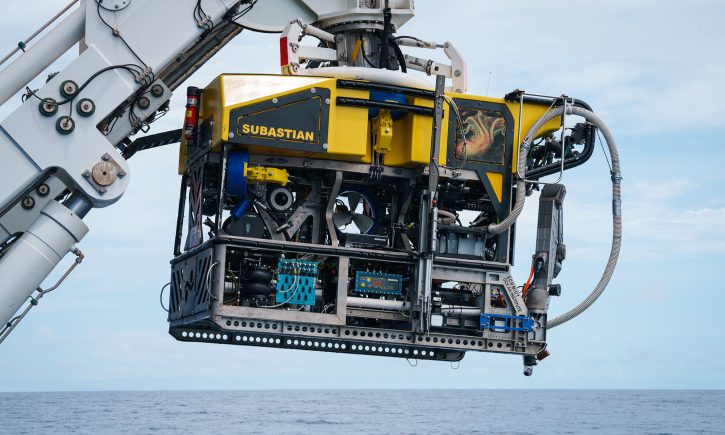 ROV SuBastian Being Recovered Following Dive 531 Off The Coast Of Costa Rica. ROV SuBastian being recovered following Dive 531 off the coast of Costa Rica.