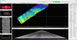 Screenshot image of R/V Falkor EM302 multibeam echo sounder data. 