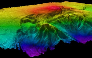 Bathymetric map of AT357