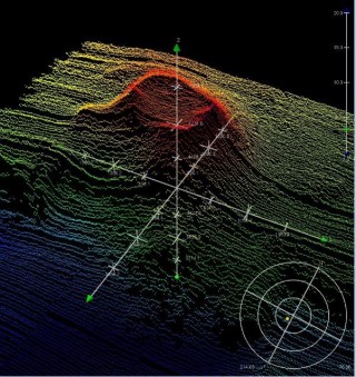 3D image of processed multi-beam data. 