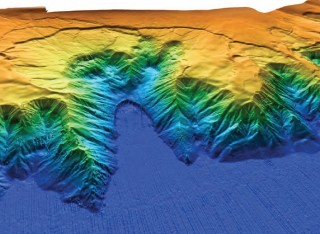 Campeche Escarpment bathymetry image.