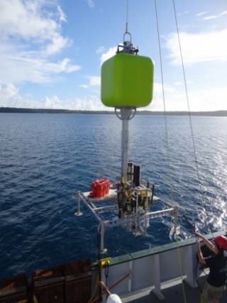 The FVCR is deployed for a shallow water test in Apra Harbor in Guam. 