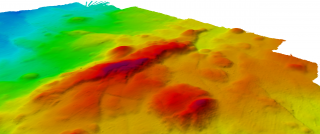High resolution multibeam map of the newly named Engineer’s Ridge.