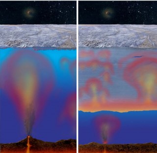 The ocean on Europa could potentially drive hydrothermal circulation.