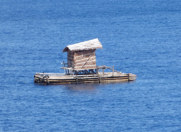 Side view of the first FAD houseboat. 