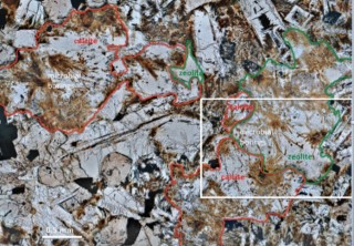 Photomicrograph of a thin-section of a rock collected at Challenger Deep with Nereus (H-ROV)