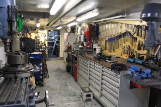 The fully stocked workshop, ready to use.