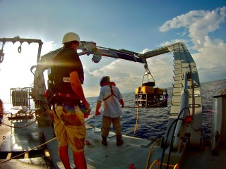 ROV launch.