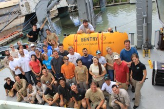Group shot of all the science team and R/V Falkor crew for the Loihi expedition. 