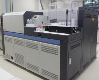 A Neptune Plus multi collector inductively coupled plasma mass spectrometer (MC-ICP-MS) to measure uranium-thorium and boron isotopes at the University of Western Australia.