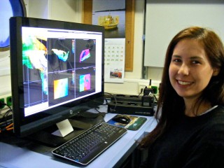 Nicky Wright, processing sonar data.