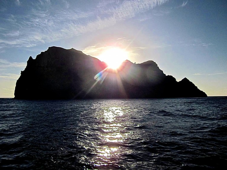 A view of Nihoa from a previous expedition to the monument. On this cruise, the team only got to see the historic island from a distance.