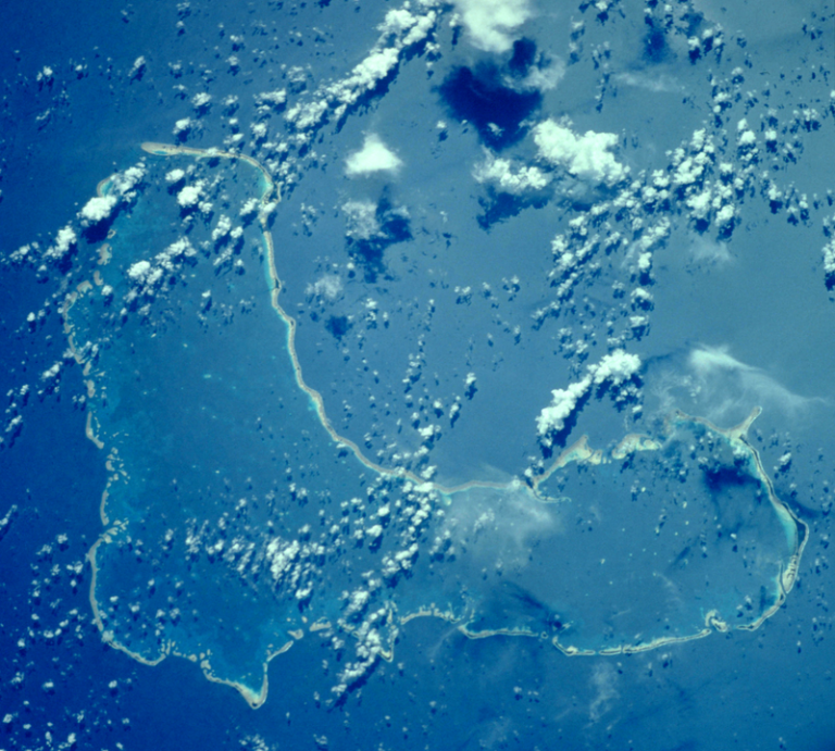 Satelite image of Ontong Java Atoll. 