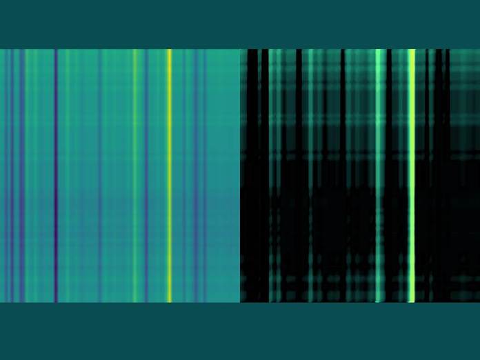 Here you can see some of the pH data that has been modified using a further bitmap distortion function (right side).