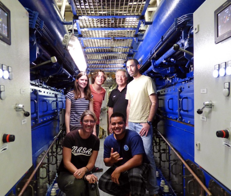 The Science Crew at the engine core. 