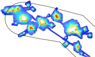 A summary view of all the areas surveyed during the expedition. All told, the team mapped some 17% of the Papahaumokuakea Marine National Monument.